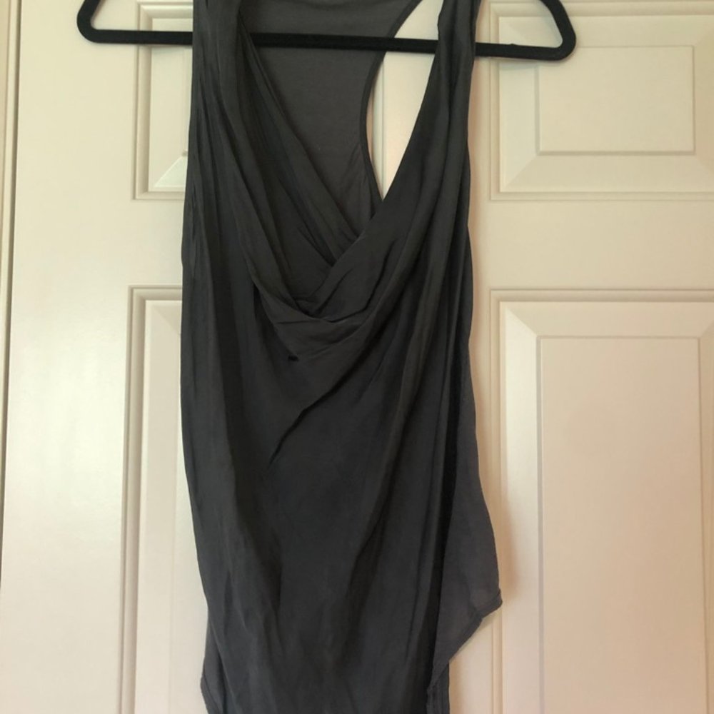 Helmut Lang Grey Cowl Top - Picture 4 of 7